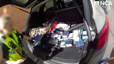 Passports recovered during the UK National Crime Agency people-smuggling investigation