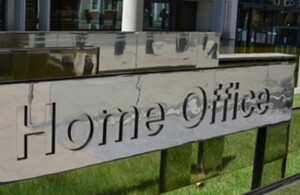 UK Home Office sign